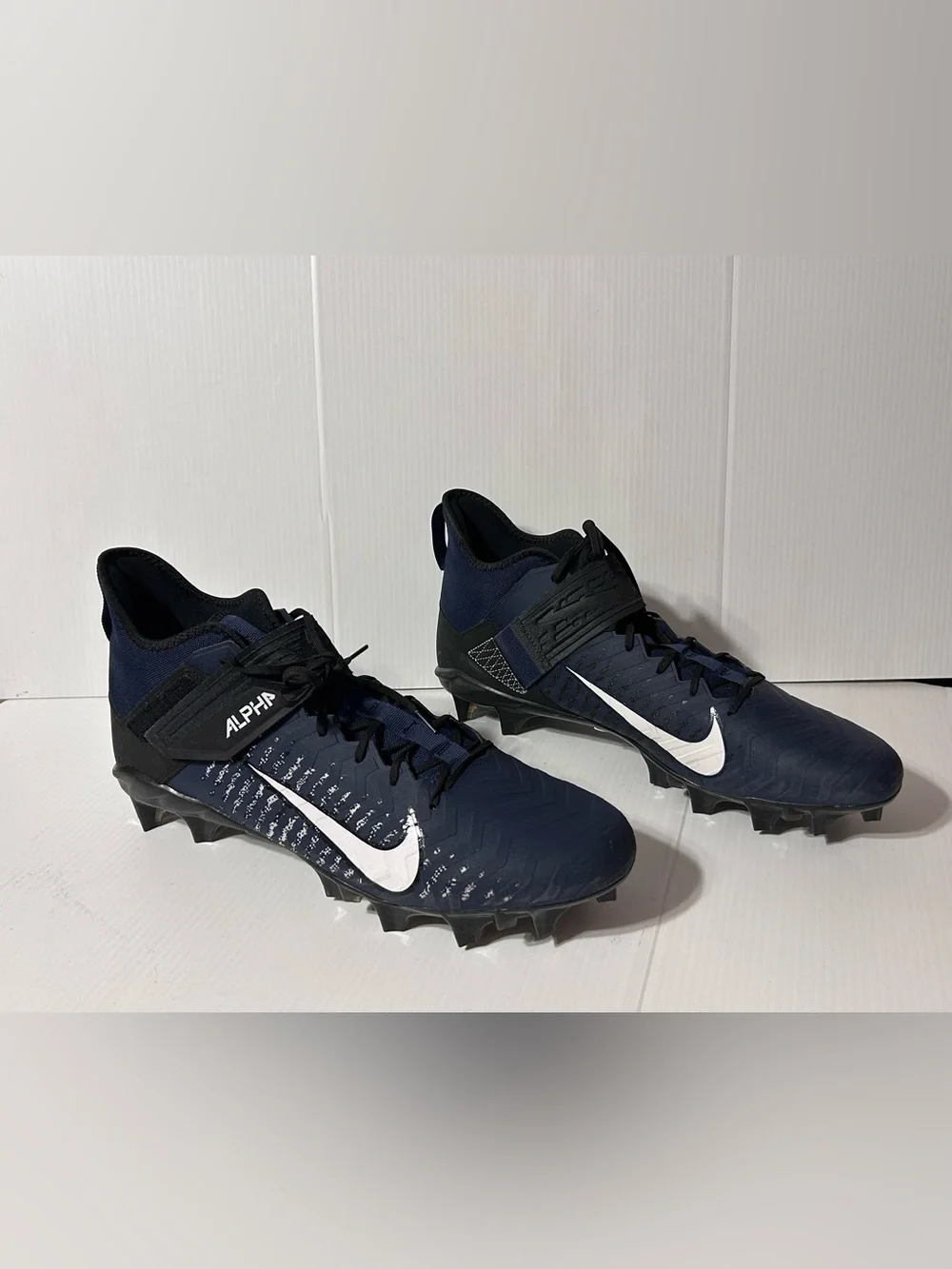 NIKE AQ3209-403 Alpha Menace Pro 2 MID navy/black football cleats men size 18